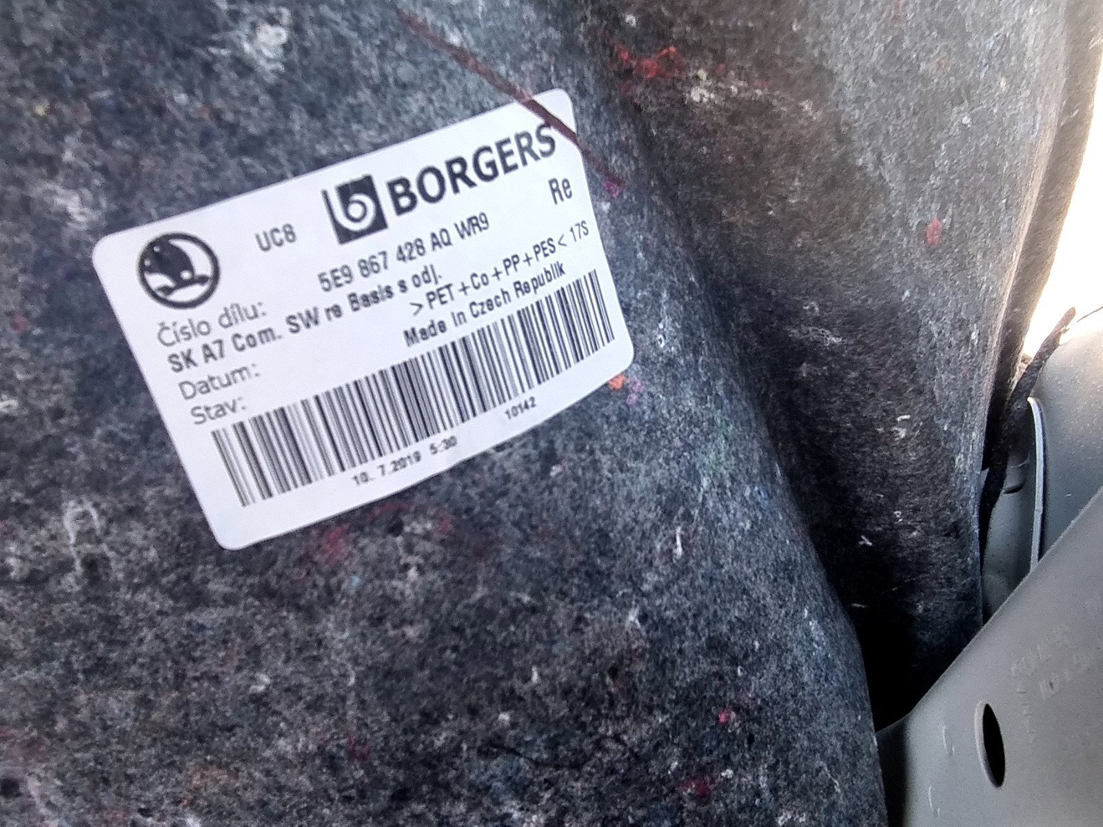 Ornament portbagaj Skoda Octavia 3 Combi (5E5) [Fabr 2012-prezent] Facelift 5E9867428AQ 1.6 TDI DGTE 85KW / 116CP - imagine 3