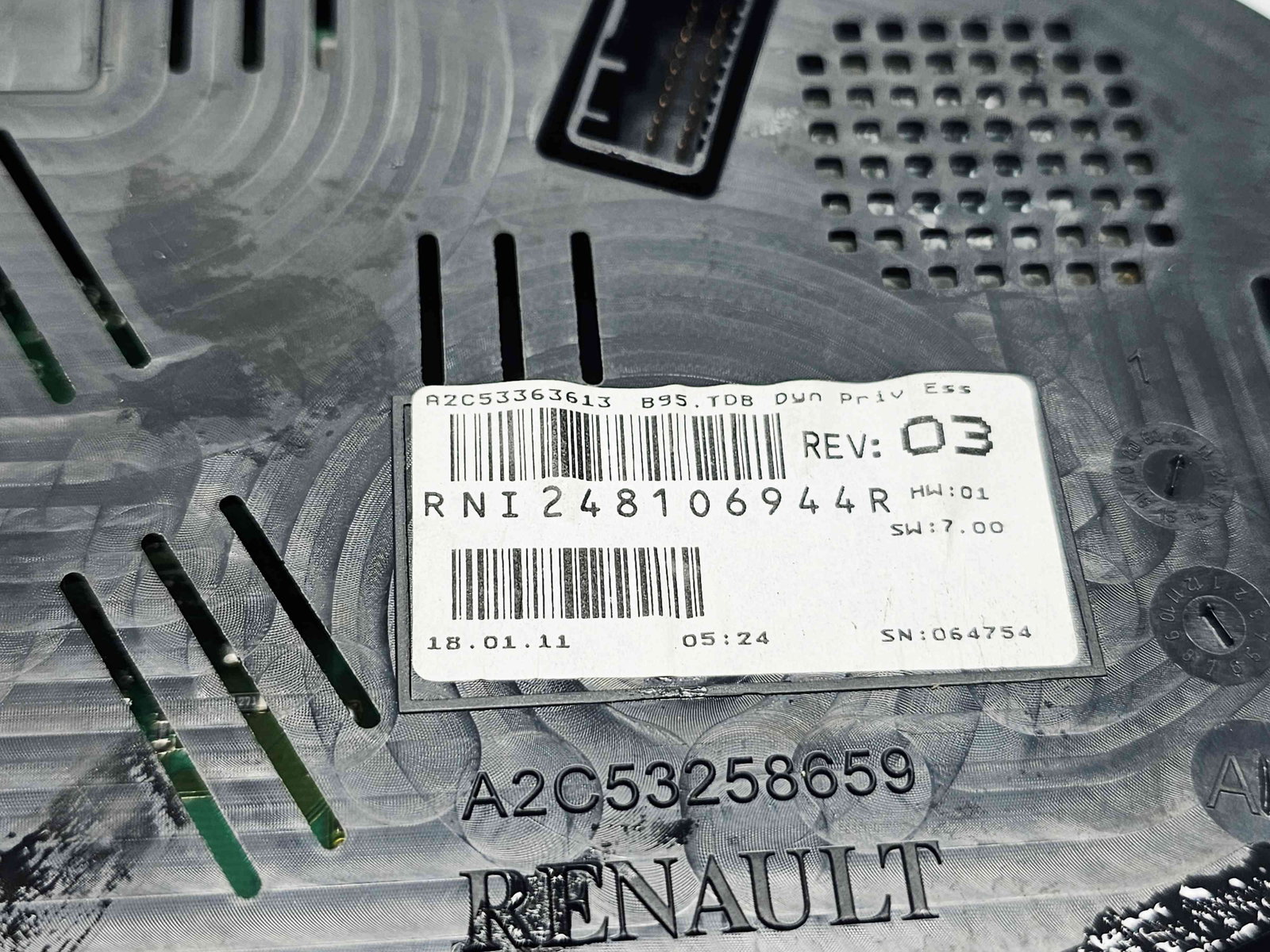 Ceas bord Renault Megane 3 (B95) [Fabr 2008-2016] 248106944R - imagine 5