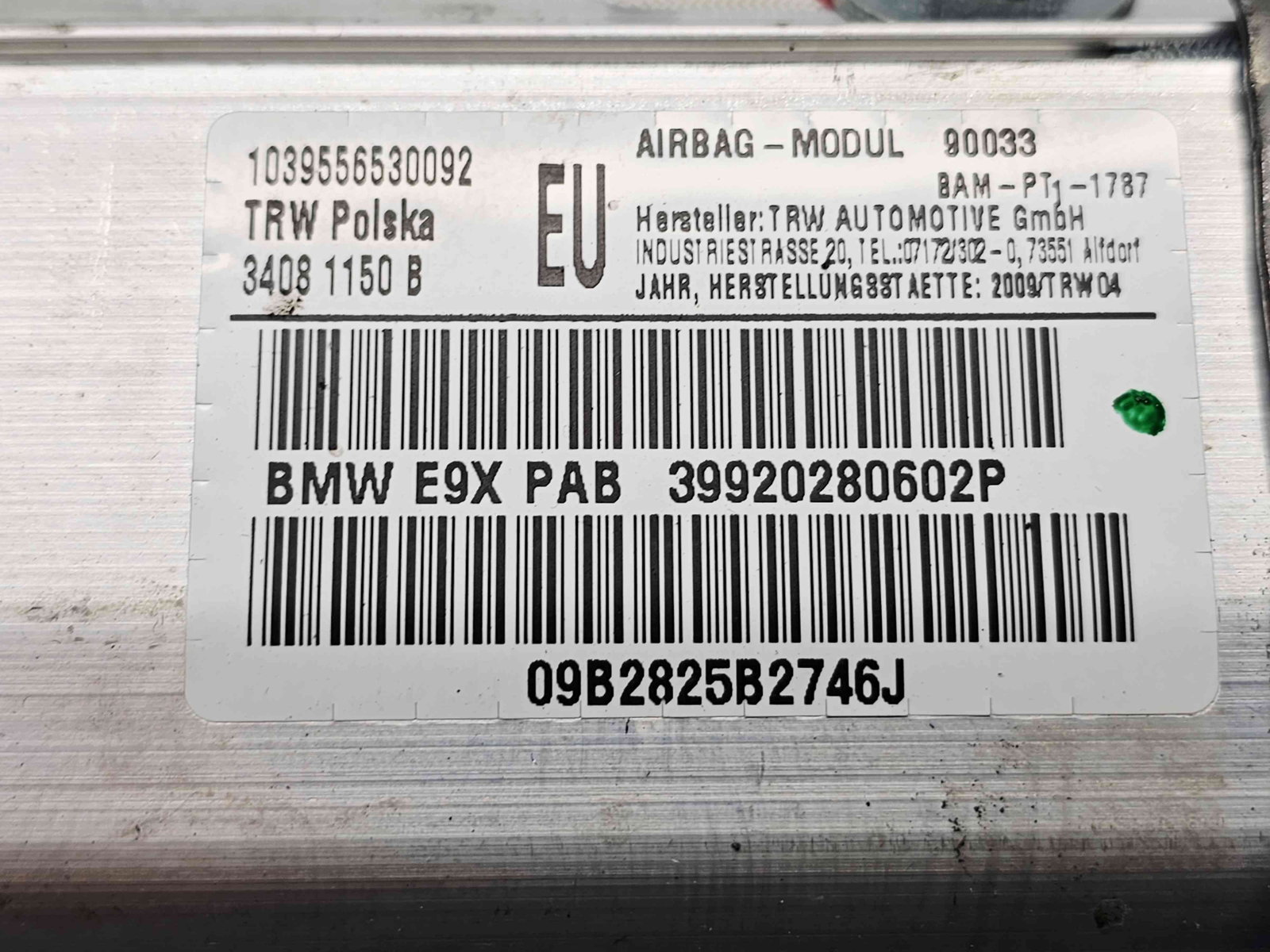 Airbag pasager Bmw 3 (E90) Facelift [Fabr 2005-2011] 39920280602P - imagine 4