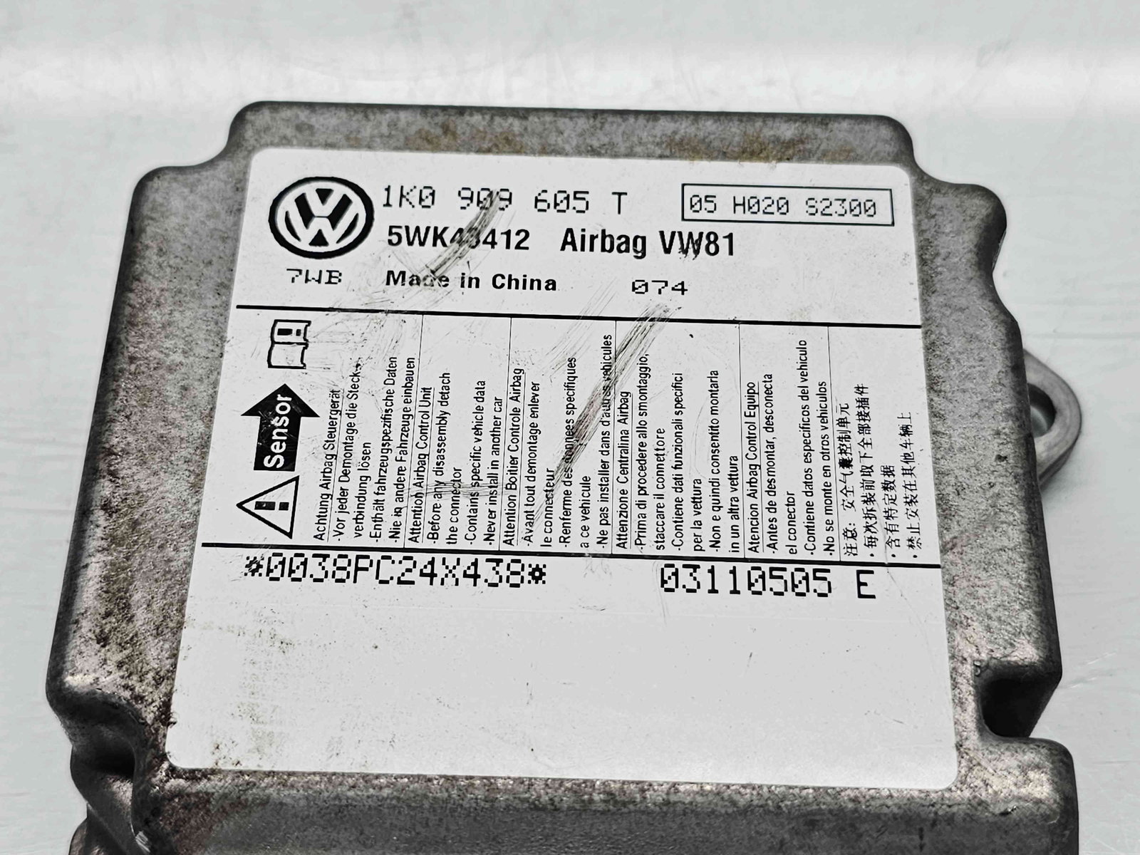 Calculator airbag Skoda Octavia 2 Combi (1Z5) [Fabr 2004-2013] Facelift 1K0909605T 1.6 Benz BSE 75KW / 102CP - imagine 3