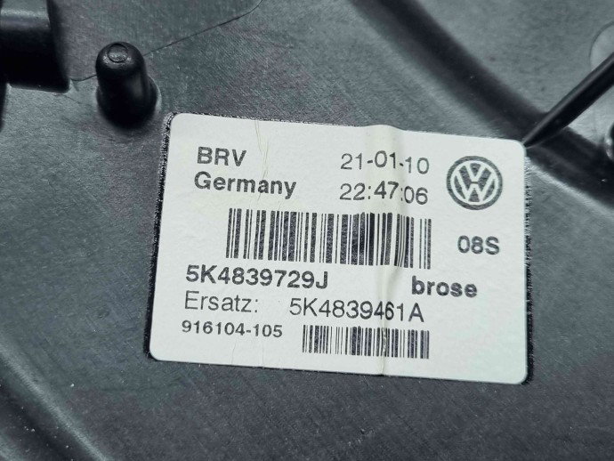 Macara electrica geam stanga spate Volkswagen Golf 6 (5K1) GTD [Fabr 2009-2013]