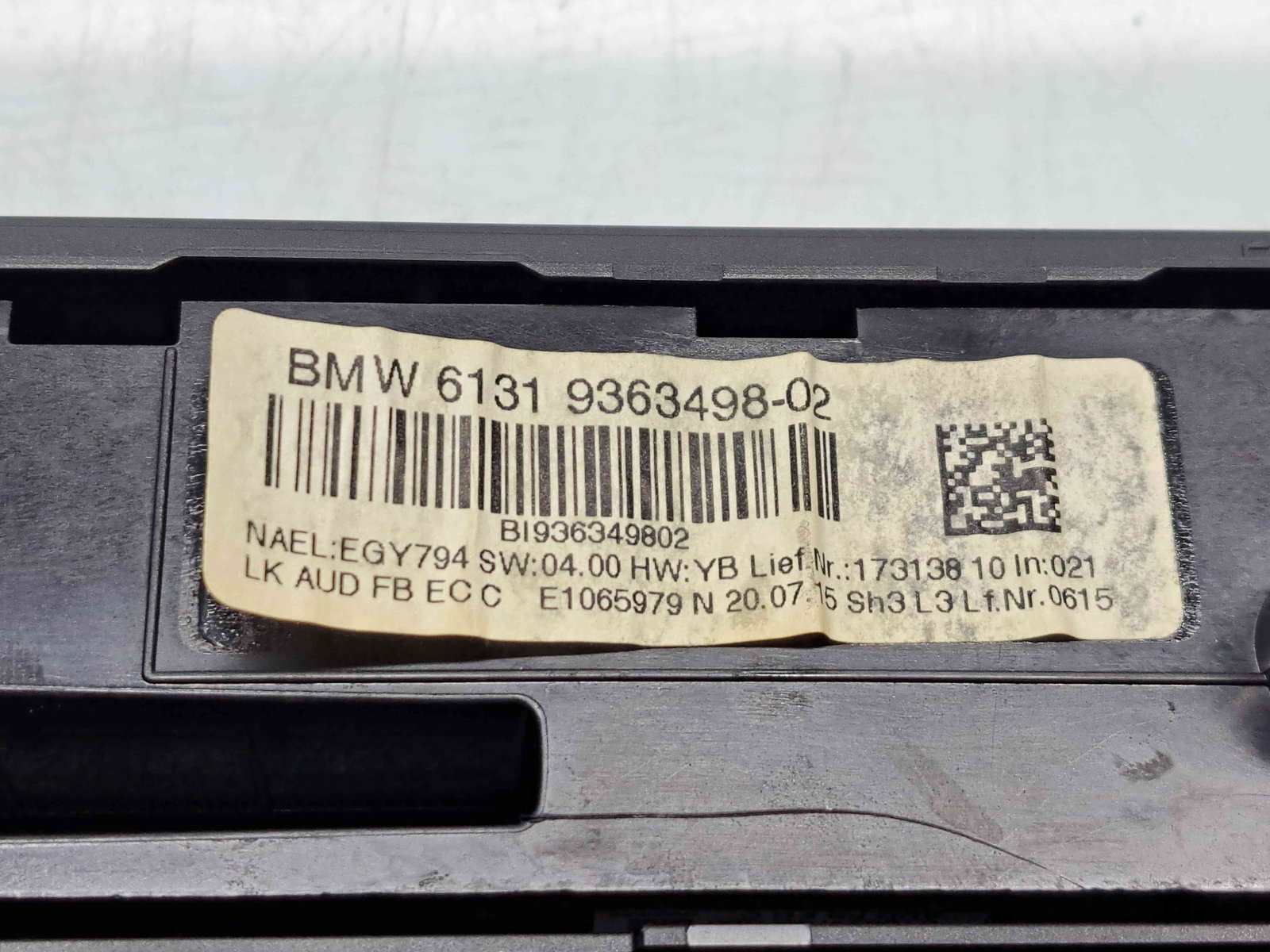 Panou comanda clima Bmw 1 (F20) Facelift [Fabr 2011-2017] 9384046-01 / 9363498-02 - imagine 5