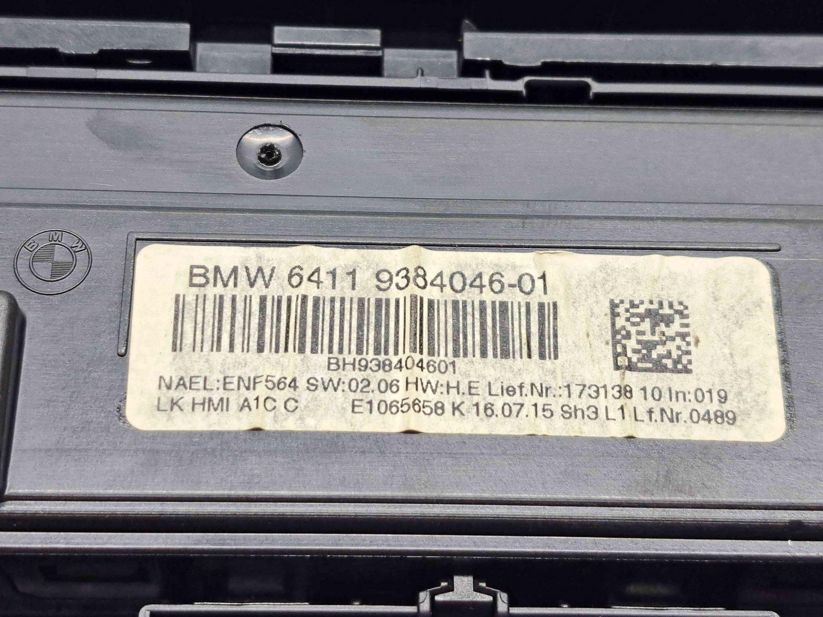 Panou comanda clima Bmw 1 (F20) Facelift [Fabr 2011-2017] 9384046-01 / 9363498-02 - imagine 6