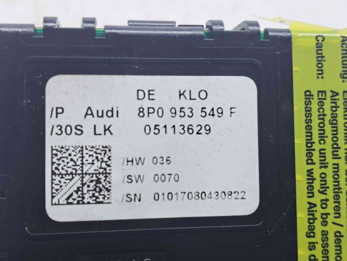  Modul volan Audi A3 Sportback (8PA) [Fabr 2004-2013] 8P0953549F