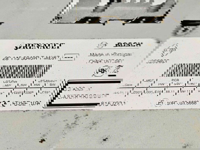  Radio CD Renault Megane 3 (B95) [Fabr 2008-2016] 281155040R