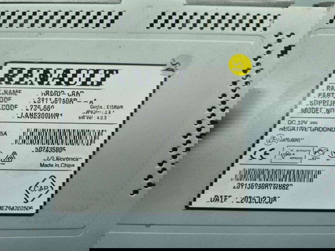  Radio CD cu navigatie Renault Captur (X87) [Fabr 2013-2017] 281150198R