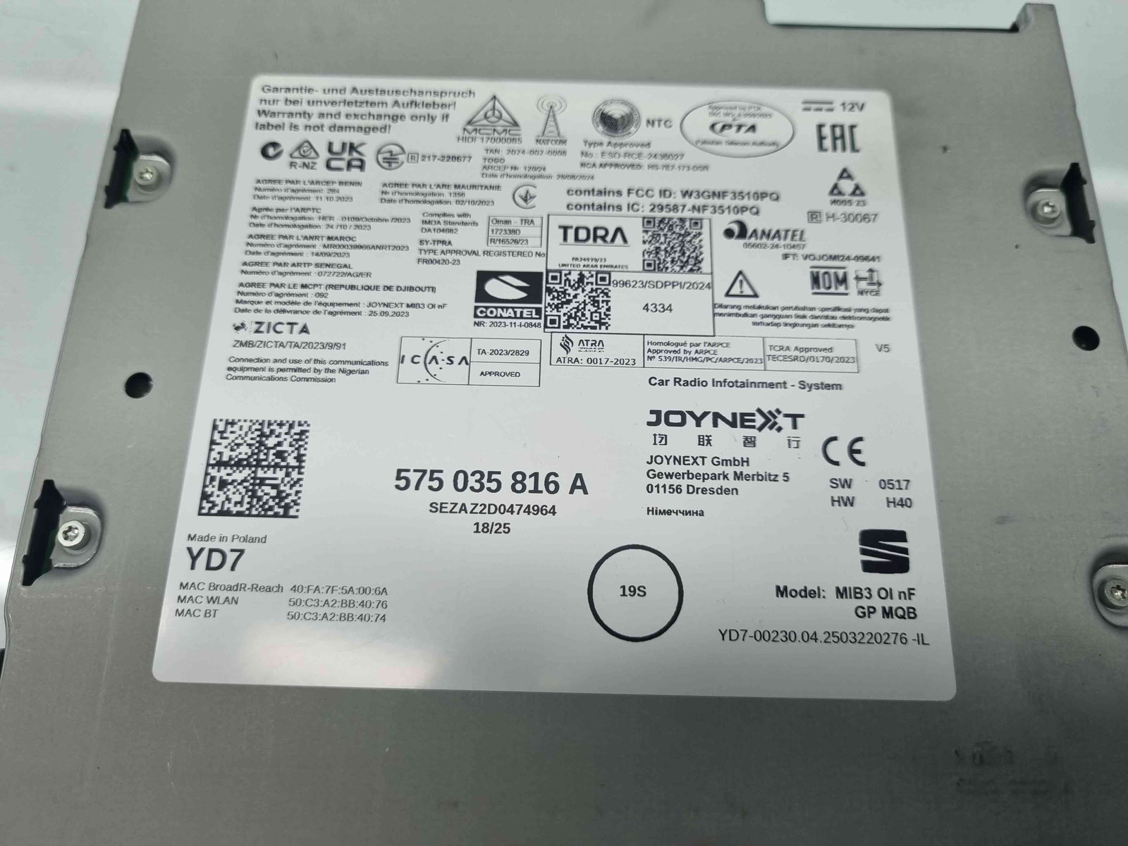 Unitate multimedia Seat Ibiza 6 (KJ1) Facelift [Fabr 2017-prezent] 575035816A - imagine 6