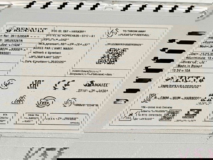  Unitate multimedia Dacia Sandero 3 [Fabr 2020-prezent] 281152856R