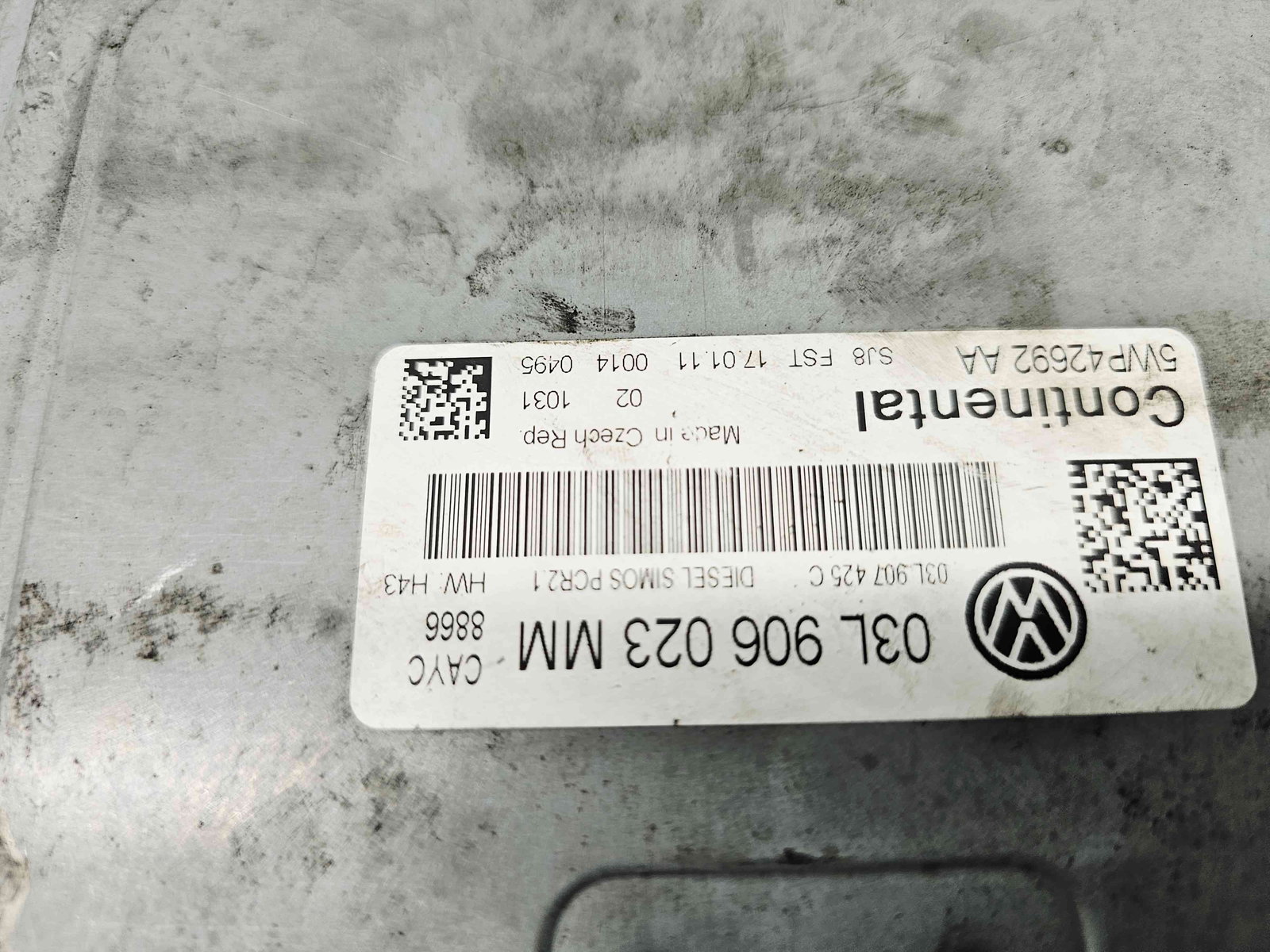 Calculator motor ECU Volkswagen Golf 6 (5K1) [Fabr 2009-2013] 03L906023MM 1.6 TDI CAYC 77KW / 105CP - imagine 3