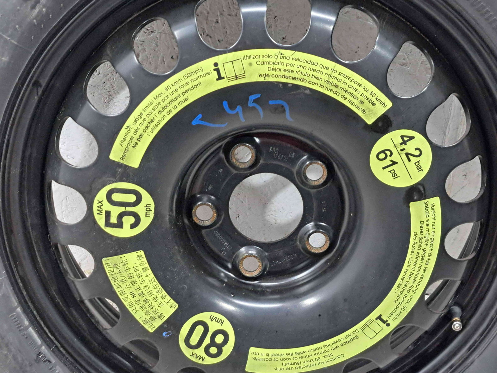 Roata rezerva Mercedes Clasa E (W211) [Fabr 2002-2009] T155/70 R17, 5X112 - imagine 2