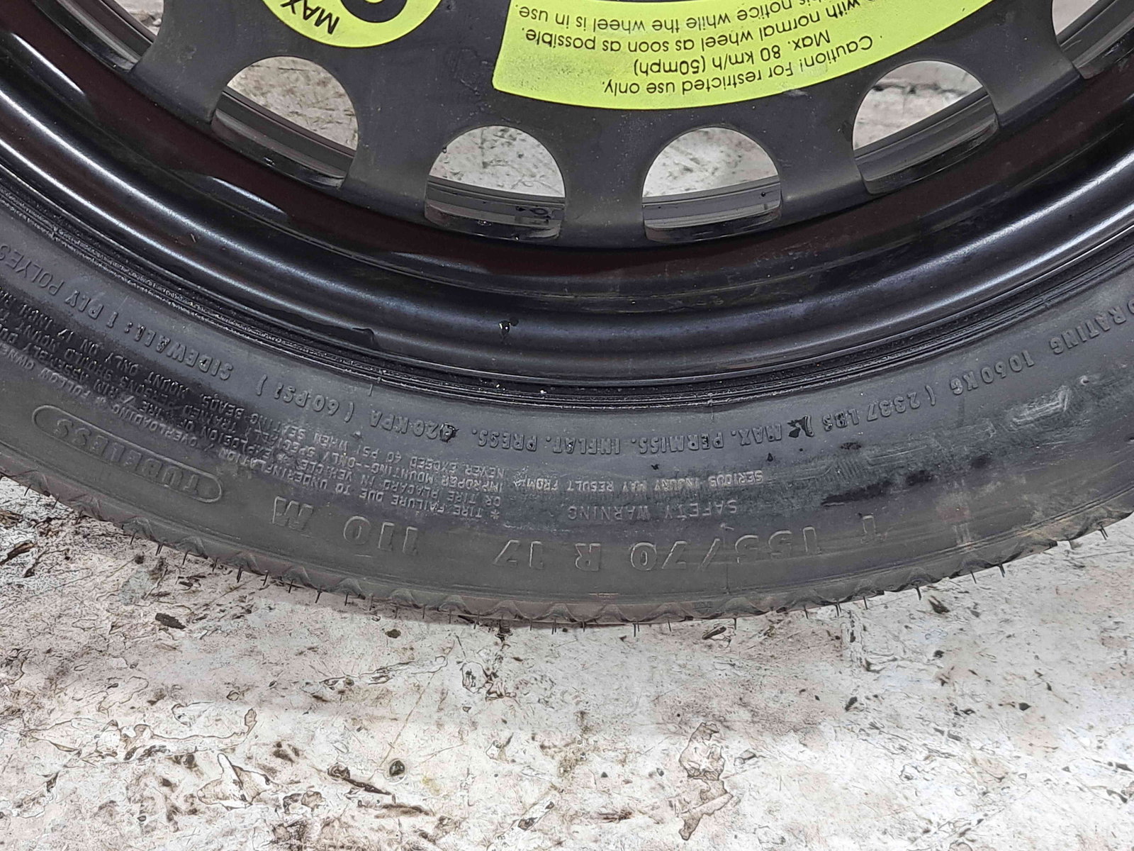 Roata rezerva Mercedes Clasa E (W211) [Fabr 2002-2009] T155/70 R17, 5X112 - imagine 4