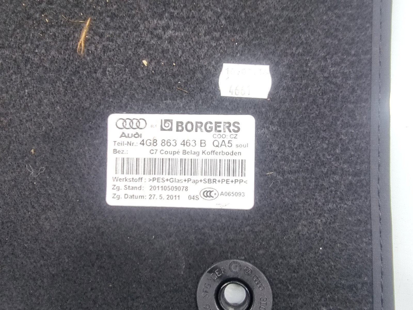 Mocheta portbagaj AUDI A7 (4GA) Sportback [Fabr 2011-2017] 4G8863463B 4.0 TFSI CEUC 309KW / 420CP - imagine 2