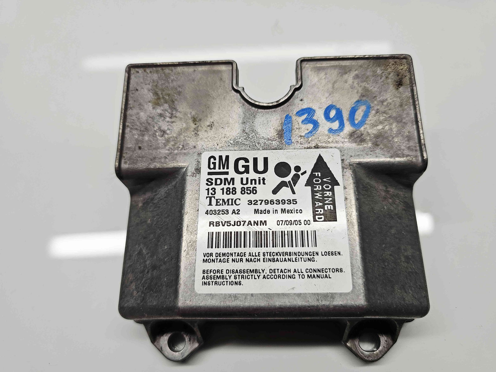 Calculator airbag Opel Zafira B (A05) [Fabr 2006-2011] 13188856 1.9 CDTI Z19DT 88KW / 120CP - imagine 3