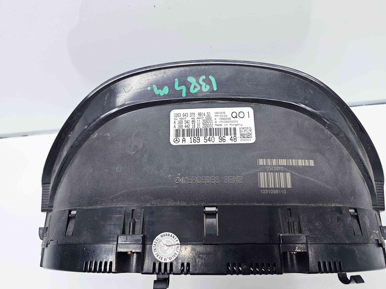 Ceas bord Mercedes Clasa A (W169) [Fabr 2004-2012] A1695409648 - imagine 4