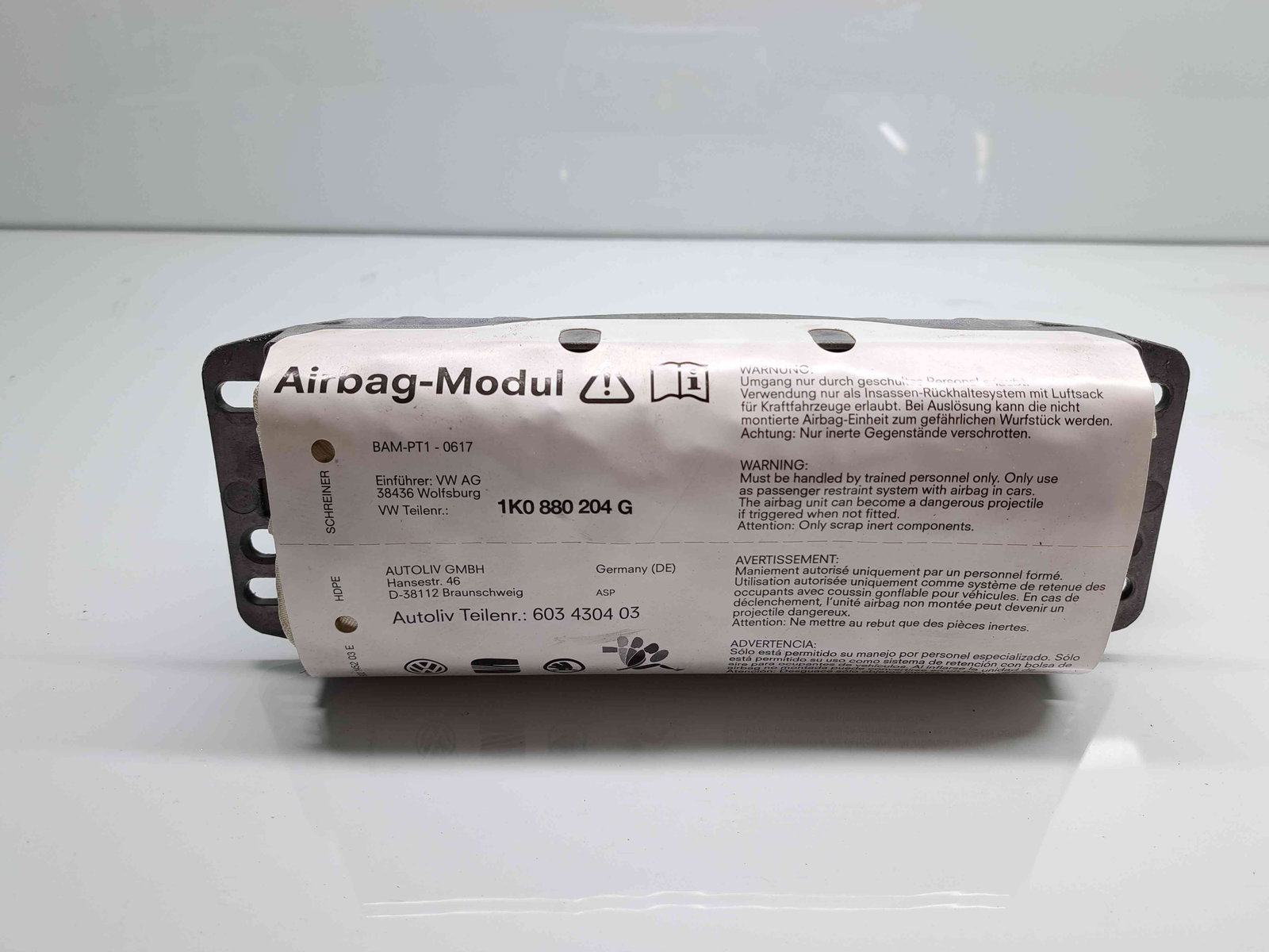 Airbag pasager Volkswagen Golf 5 (1K1) [Fabr 2004-2008] 1K0880204G - imagine 1