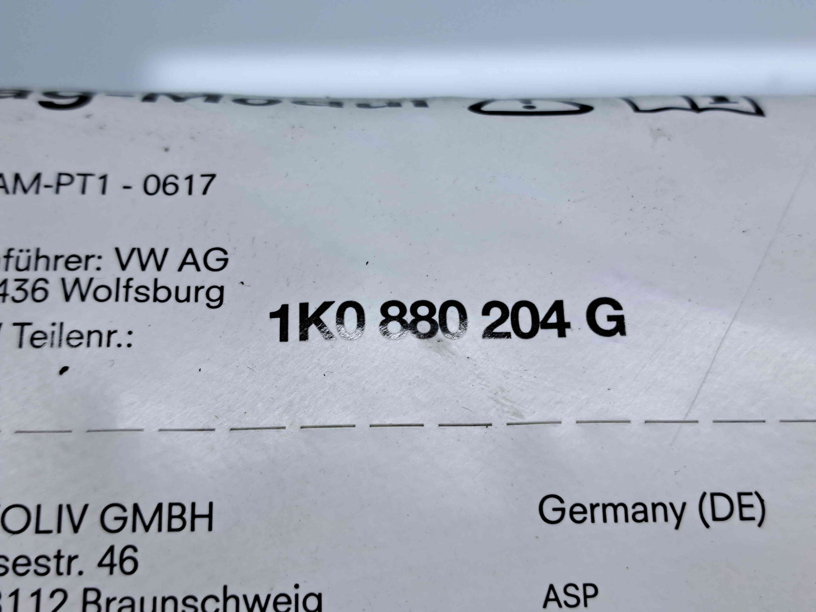 Airbag pasager Volkswagen Golf 5 (1K1) [Fabr 2004-2008] 1K0880204G - imagine 5