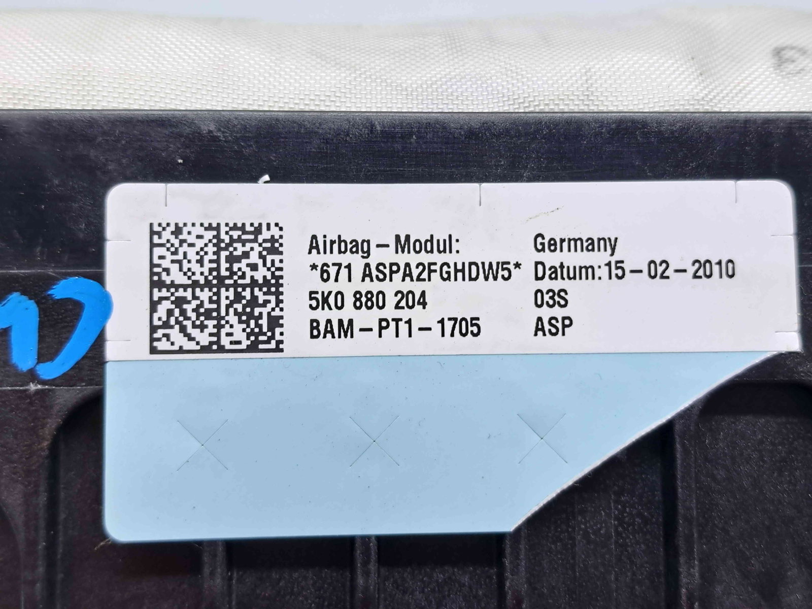 Airbag pasager Volkswagen Golf 6 (5K1) GTI [Fabr 2009-2013] 5K0880204 - imagine 3