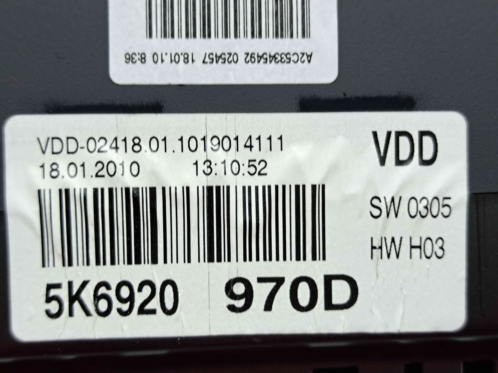 Ceas bord Volkswagen Golf 6 (5K1) GTI [Fabr 2009-2013] 5K6920970D - imagine 5