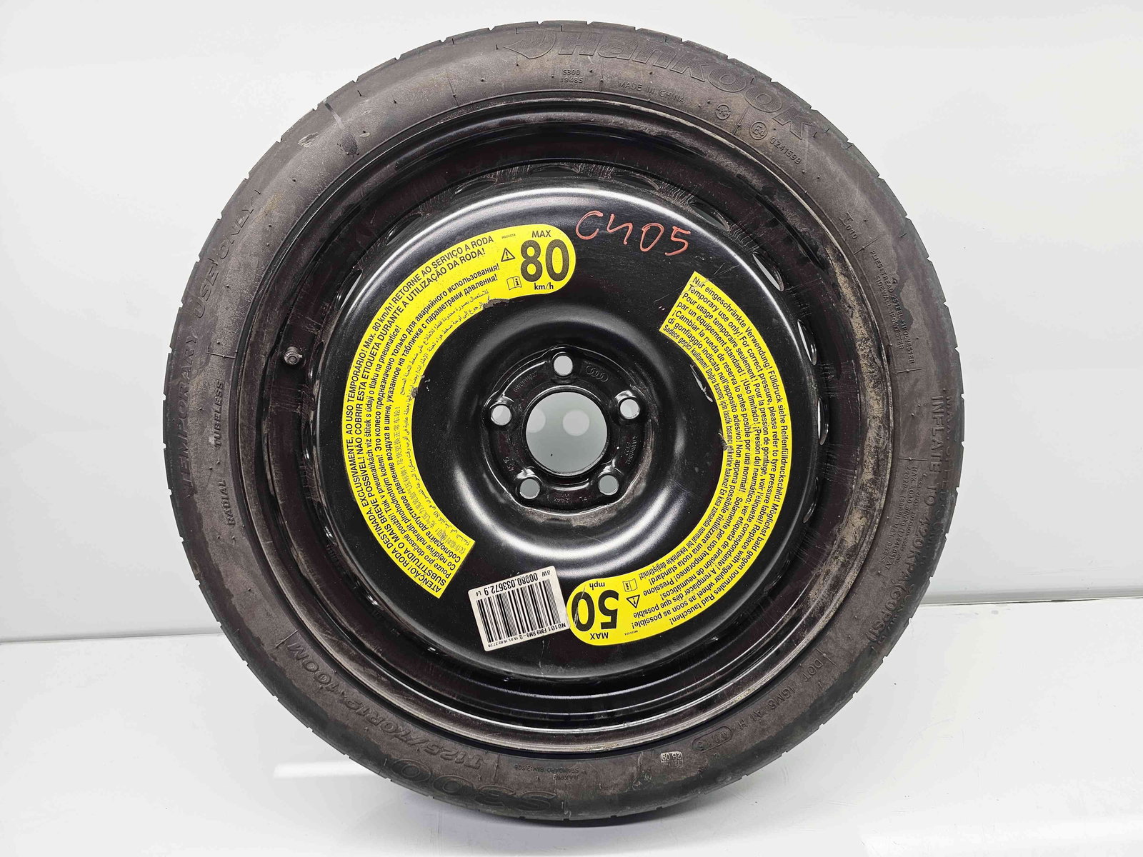 Roata rezerva Audi A4 (8W2, B9) [Fabr 2015-2023] T125 / 70 R19 100M - imagine 1