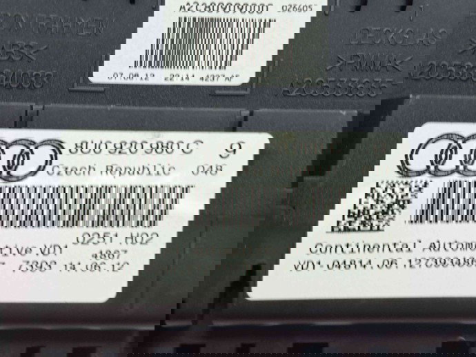  Ceas bord Audi Q3 (8UB) [Fabr 2011-2018] 8U0920980C