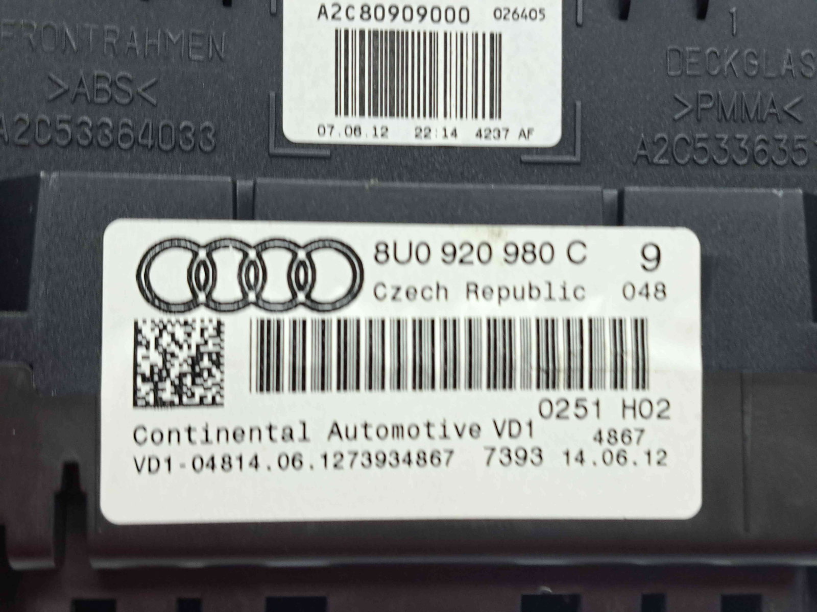 Ceas bord Audi Q3 (8UB) [Fabr 2011-2018] 8U0920980C - imagine 5