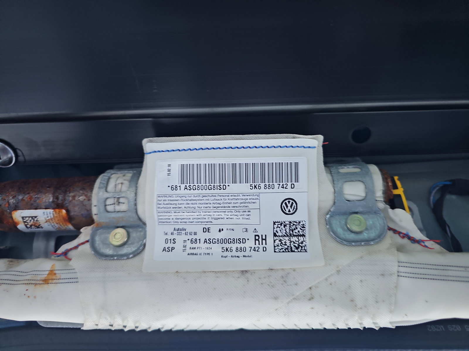 Airbag cortina dreapta Volkswagen Golf 6 (5K1) GTI [Fabr 2009-2013] 5K6880742D - imagine 3