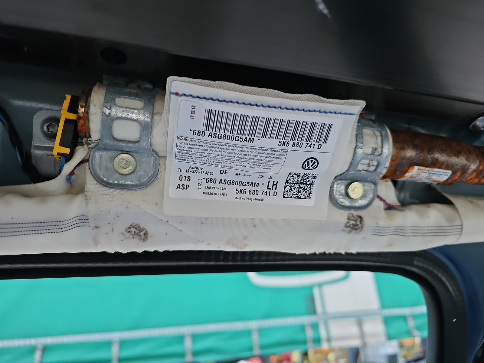 Airbag cortina stanga Volkswagen Golf 6 (5K1) GTI [Fabr 2009-2013] 5K6880741D - imagine 3