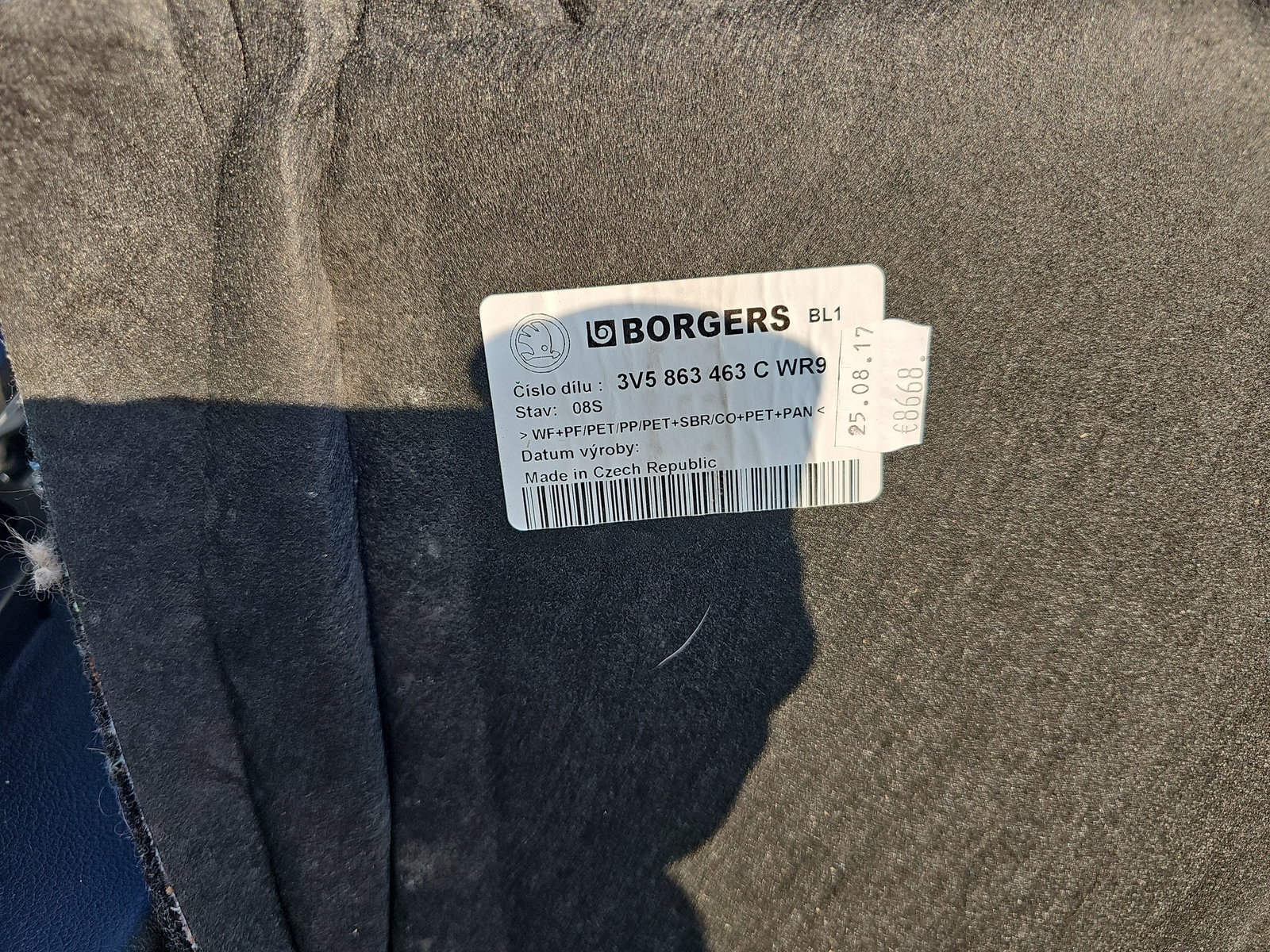 Mocheta portbagaj Skoda Superb III (3V3) [Fabr 2015-prezent] 3V5863463C - imagine 3