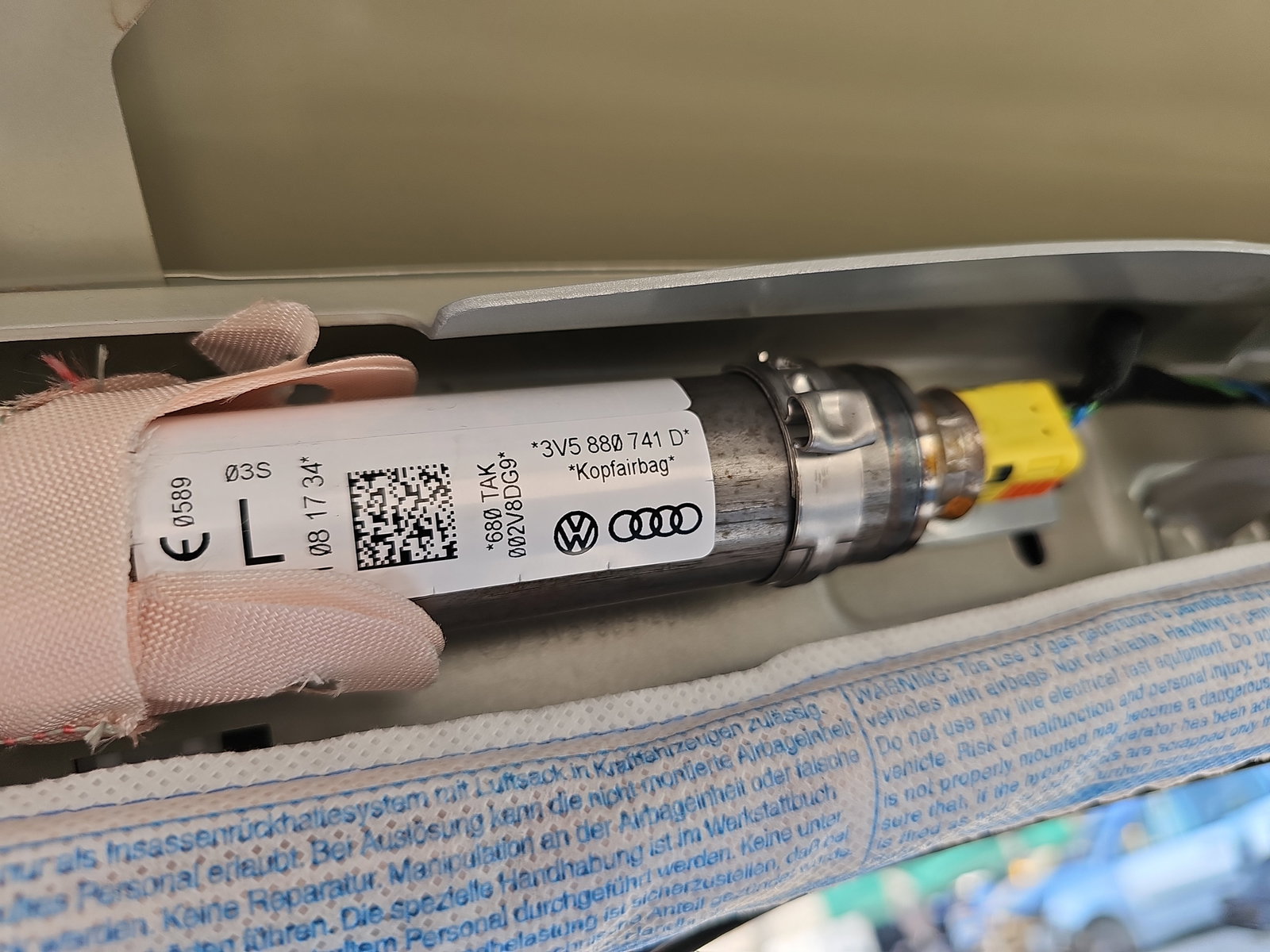 Airbag cortina stanga Skoda Superb III (3V3) [Fabr 2015-prezent] 3V5880741D - imagine 3