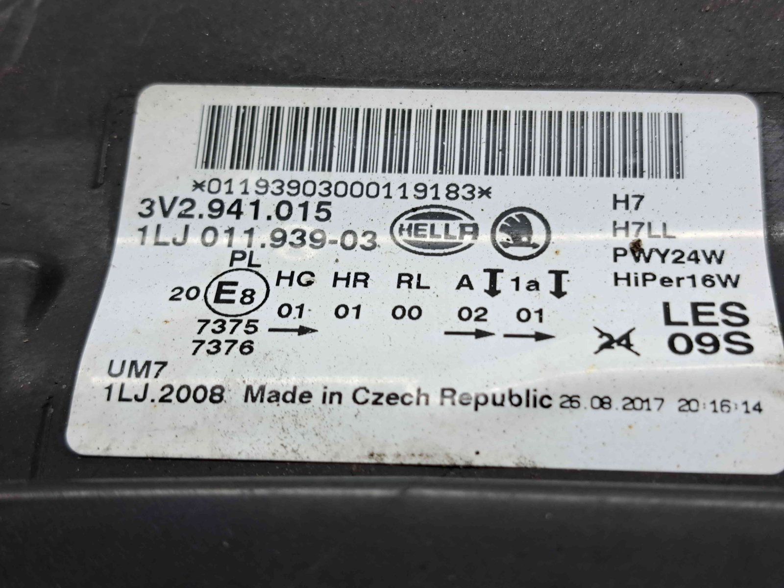 Far stanga Skoda Superb III (3V3) [Fabr 2015-prezent] 3V2941015 - imagine 5