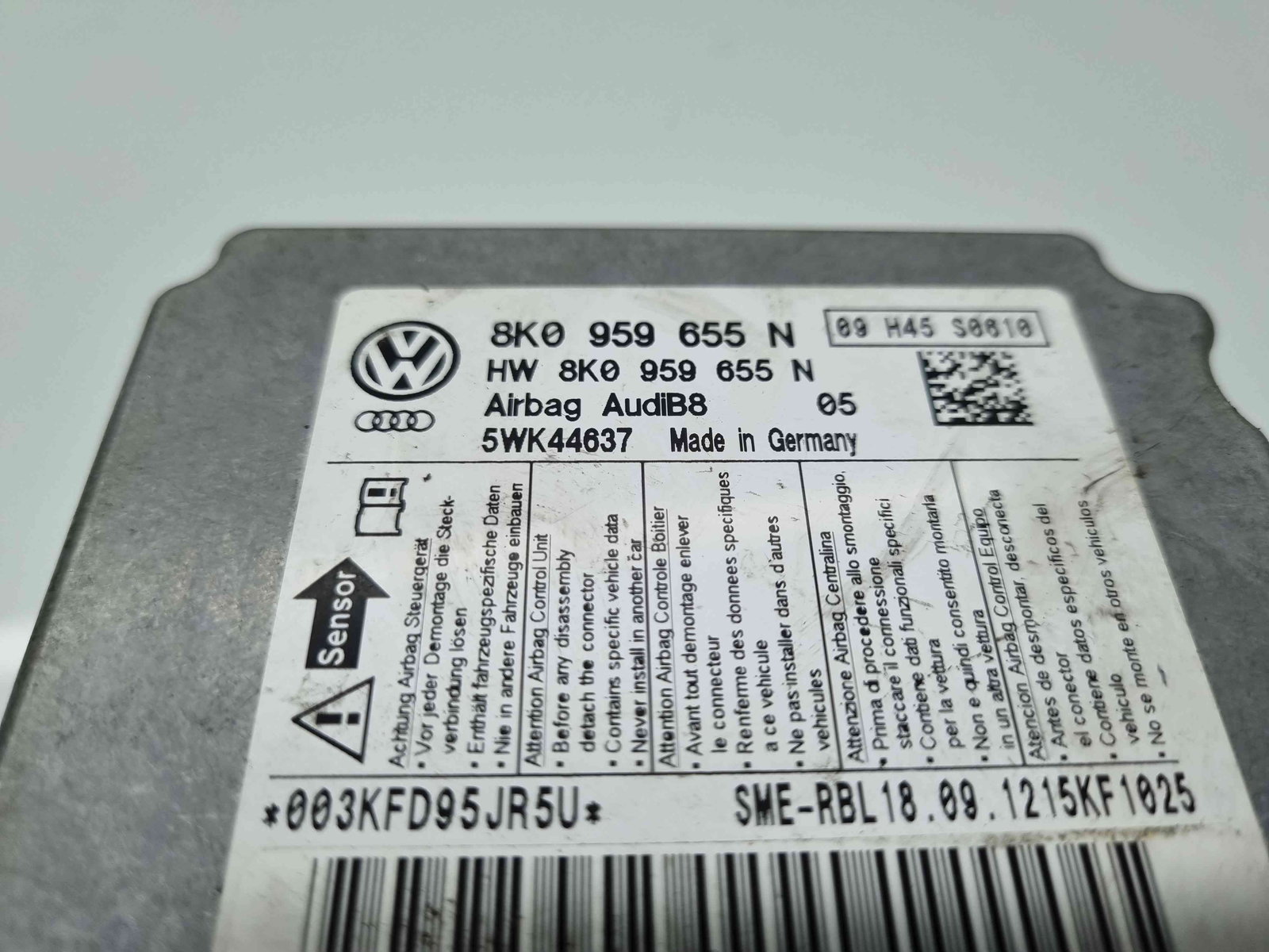 Calculator airbag Audi A4 (8K5, B8) Avant [Fabr 2008-2015] 8K0959655N 2.0 TDI CJCA 105KW / 143CP - imagine 4