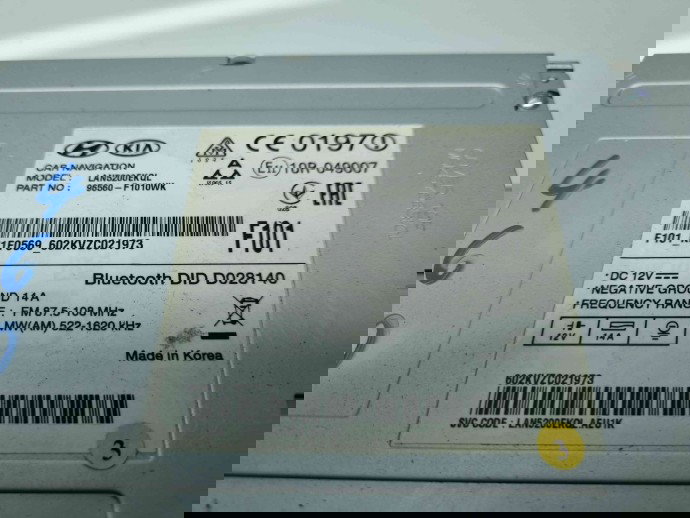  Radio CD cu navigatie Kia Sportage IV [Fabr 2016-2025] 96560-F1010WK