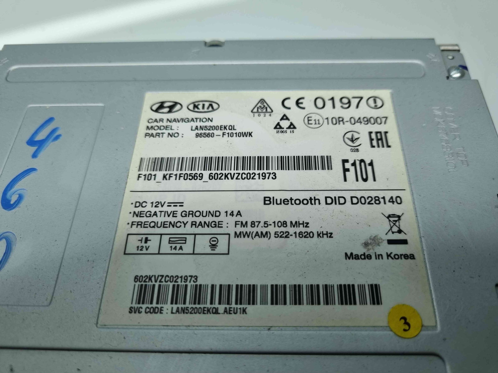 Radio CD cu navigatie Kia Sportage IV [Fabr 2016-2025] 96560-F1010WK - imagine 7