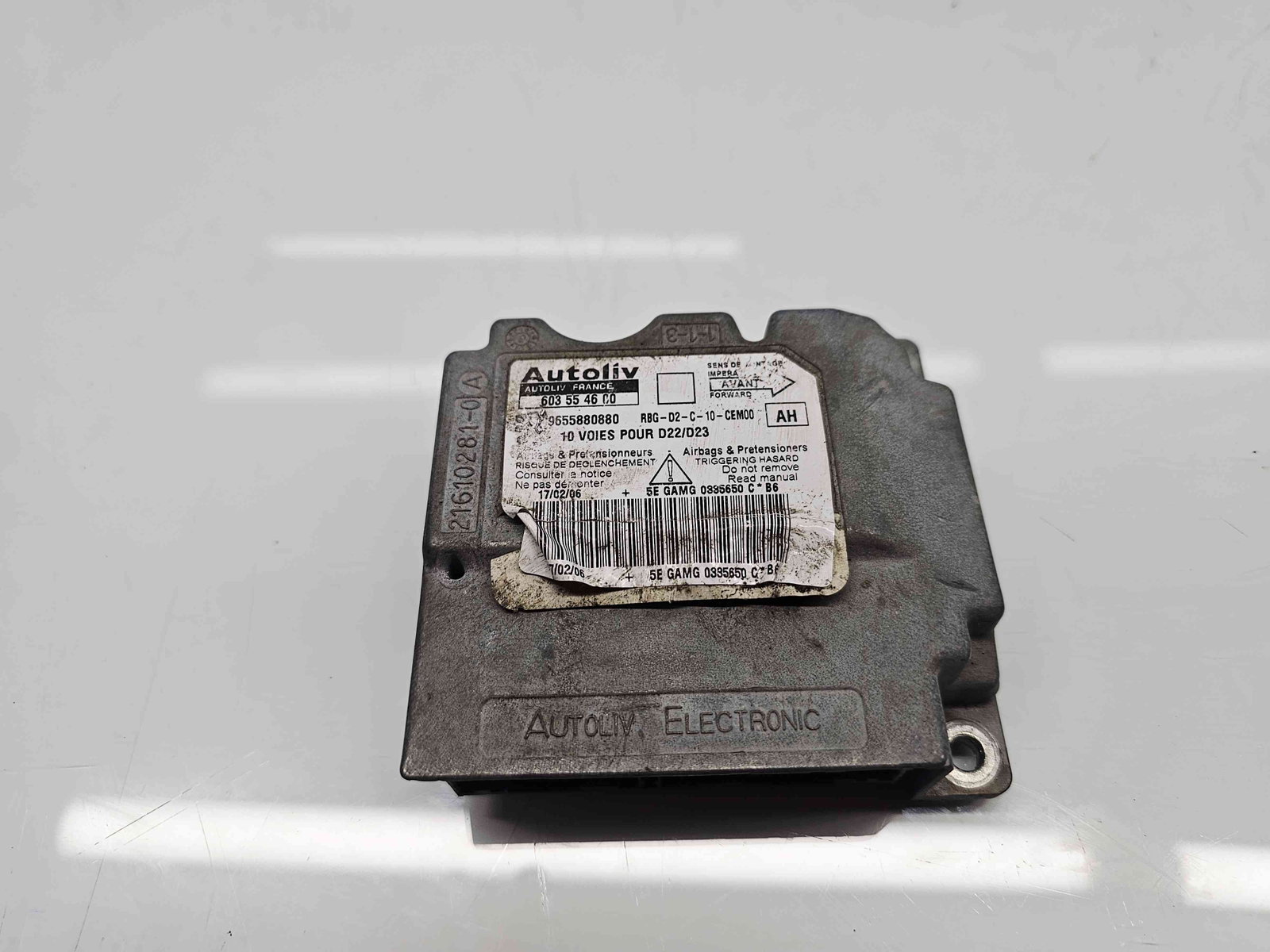 Calculator airbag Peugeot 407 [Fabr 2004-2010] 9655880880 2.0 HDI RHR