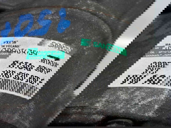 Compresor clima Volkswagen Caddy 3 (2KA, 2KH) [Fabr 2004-2009] 1K0820859F 1.9 TDI BLS 77KW / 105CP