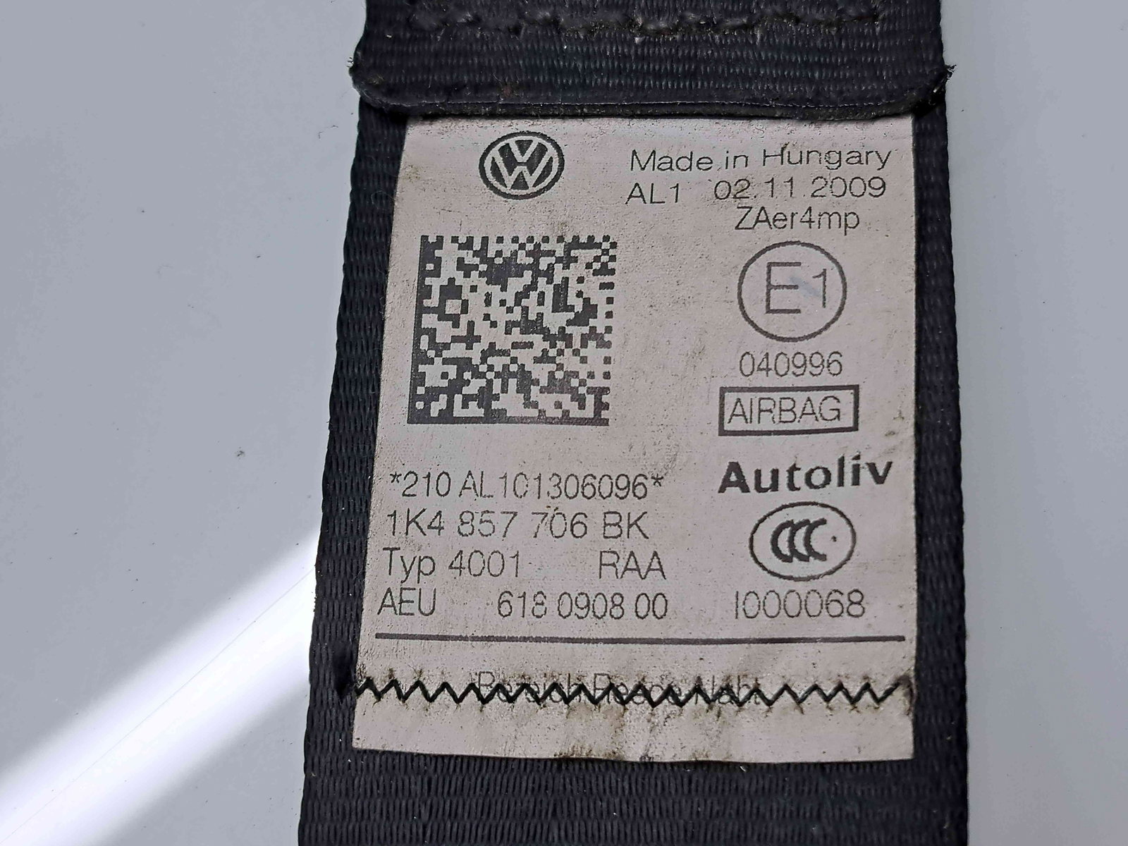 Centura dreapta fata Volkswagen Golf 6 (5K1) [Fabr 2009-2013] 1K4857706BK - imagine 4