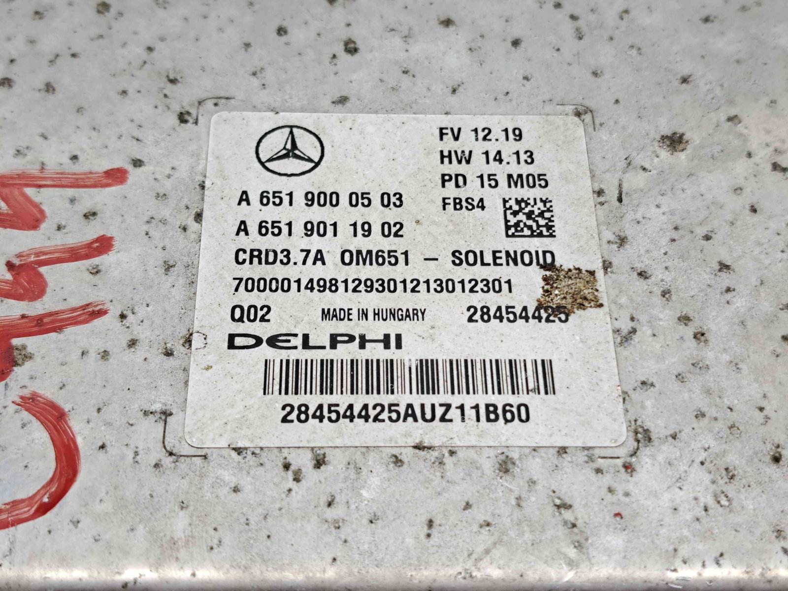 Calculator motor ECU Mercedes Clasa E (W212) Facelift [Fabr 2009-2016] A6519000503 2.2 CDI 651924 125KW / 170CP - imagine 3