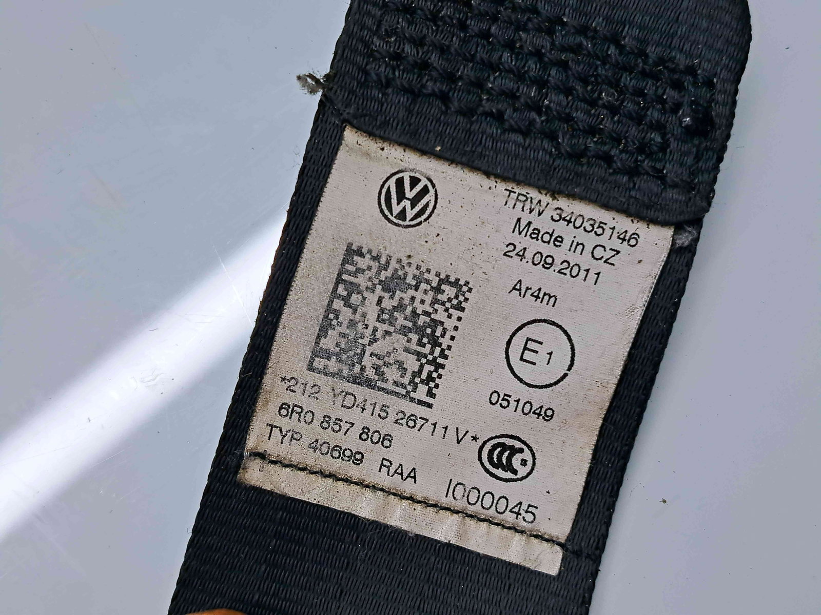 Centura dreapta spate Volkswagen Polo (6R) [Fabr 2009-2016] 6R0857806 - imagine 5