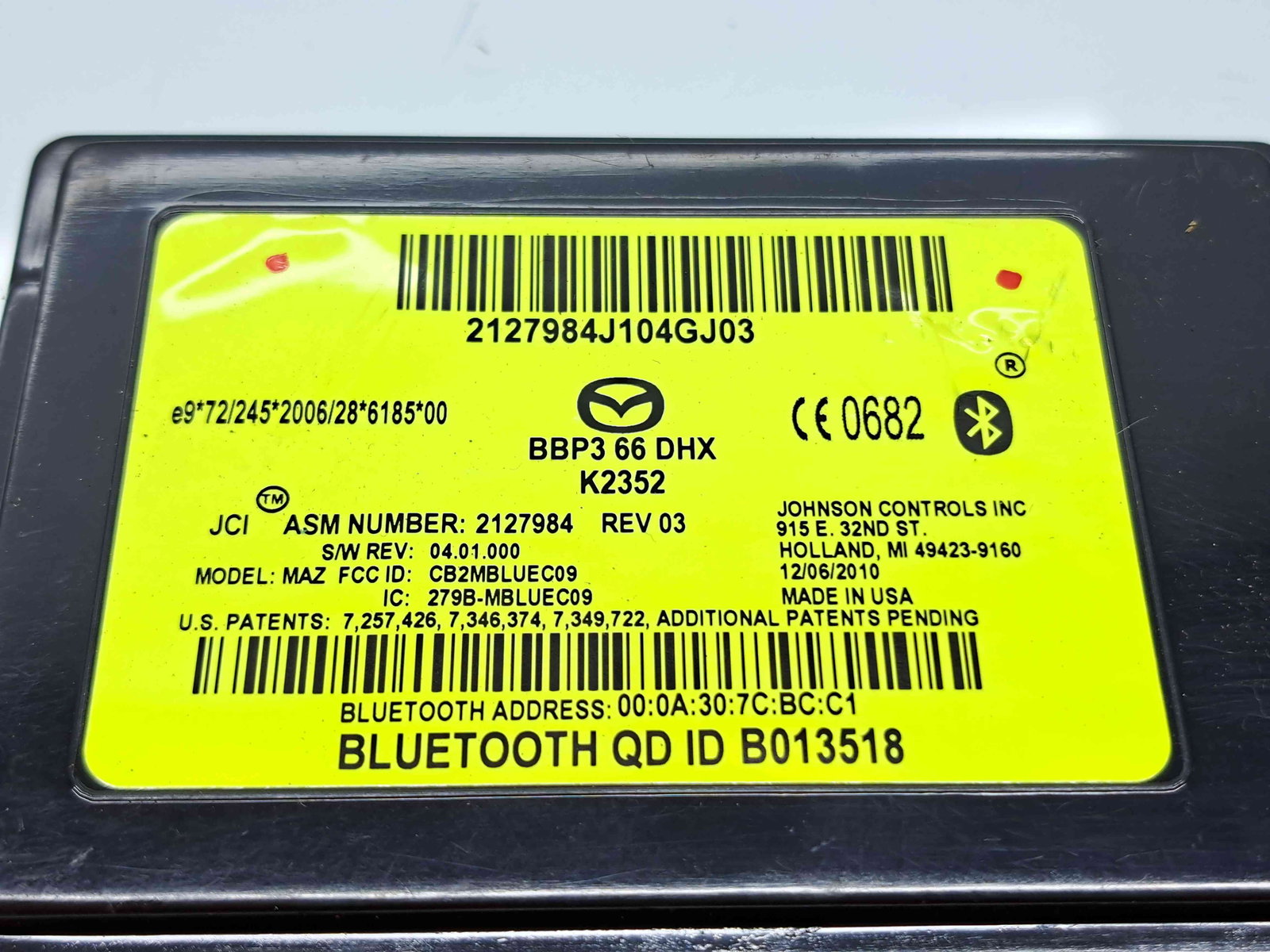 Modul confort MAZDA 3 II Hatchback Facelift [Fabr 2011-2013] BBP366DHX - imagine 2