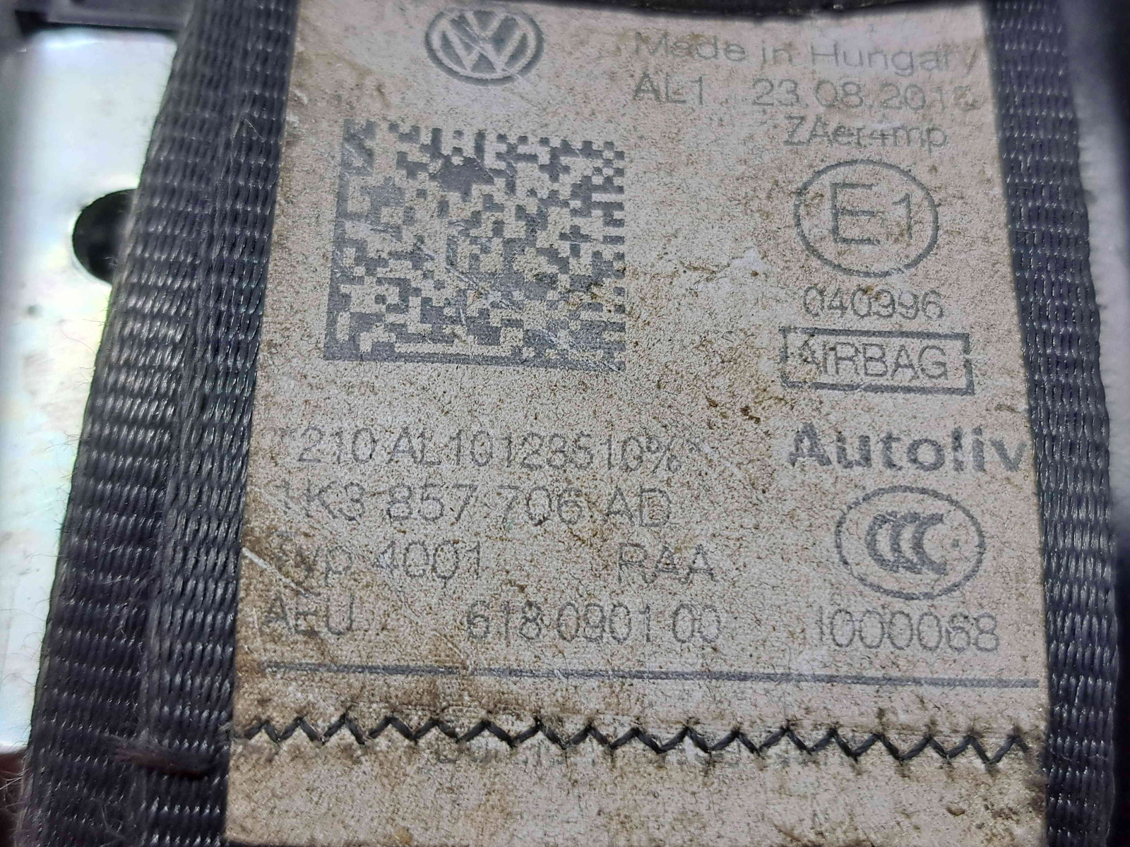 Centura dreapta fata Volkswagen Golf 6 (5K1) [Fabr 2009-2013] 1K3857706AD - imagine 4