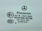 Geam usa dreapta fata Mercedes Clasa B (W245) [Fabr 2005-2011] OEM
