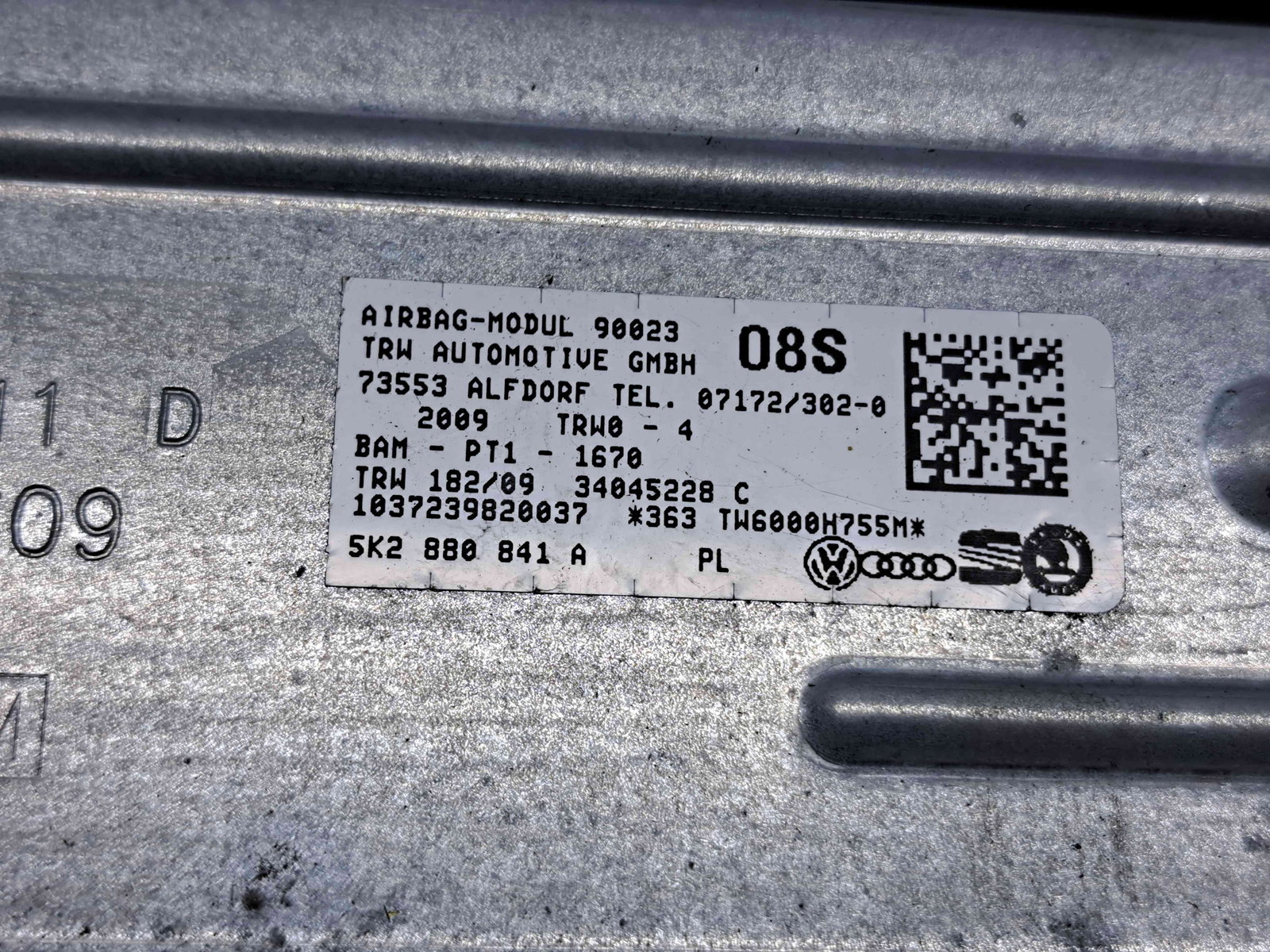 Airbag genunchi Volkswagen Golf 6 (5K1) GTD [Fabr 2009-2013] 5K2880841A - imagine 4
