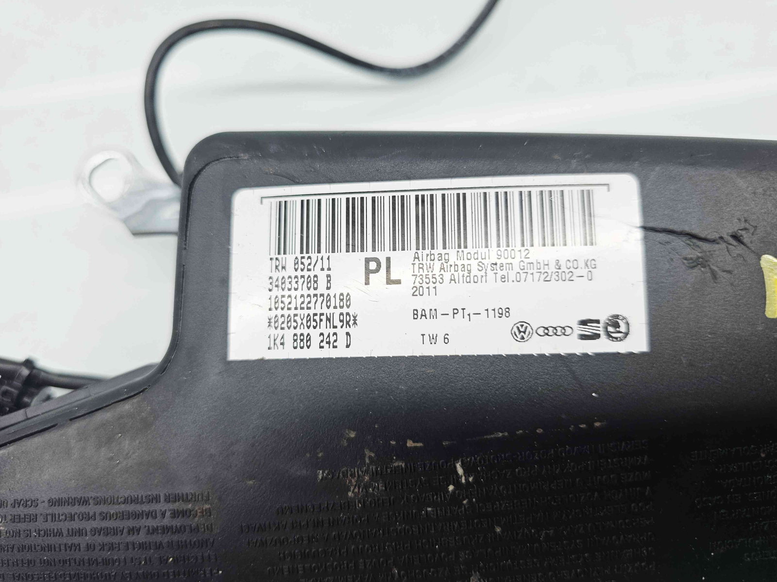 Airbag lateral dreapta Skoda Octavia 2 Combi (1Z5) [Fabr 2004-2013] Facelift 1K4880242D - imagine 2