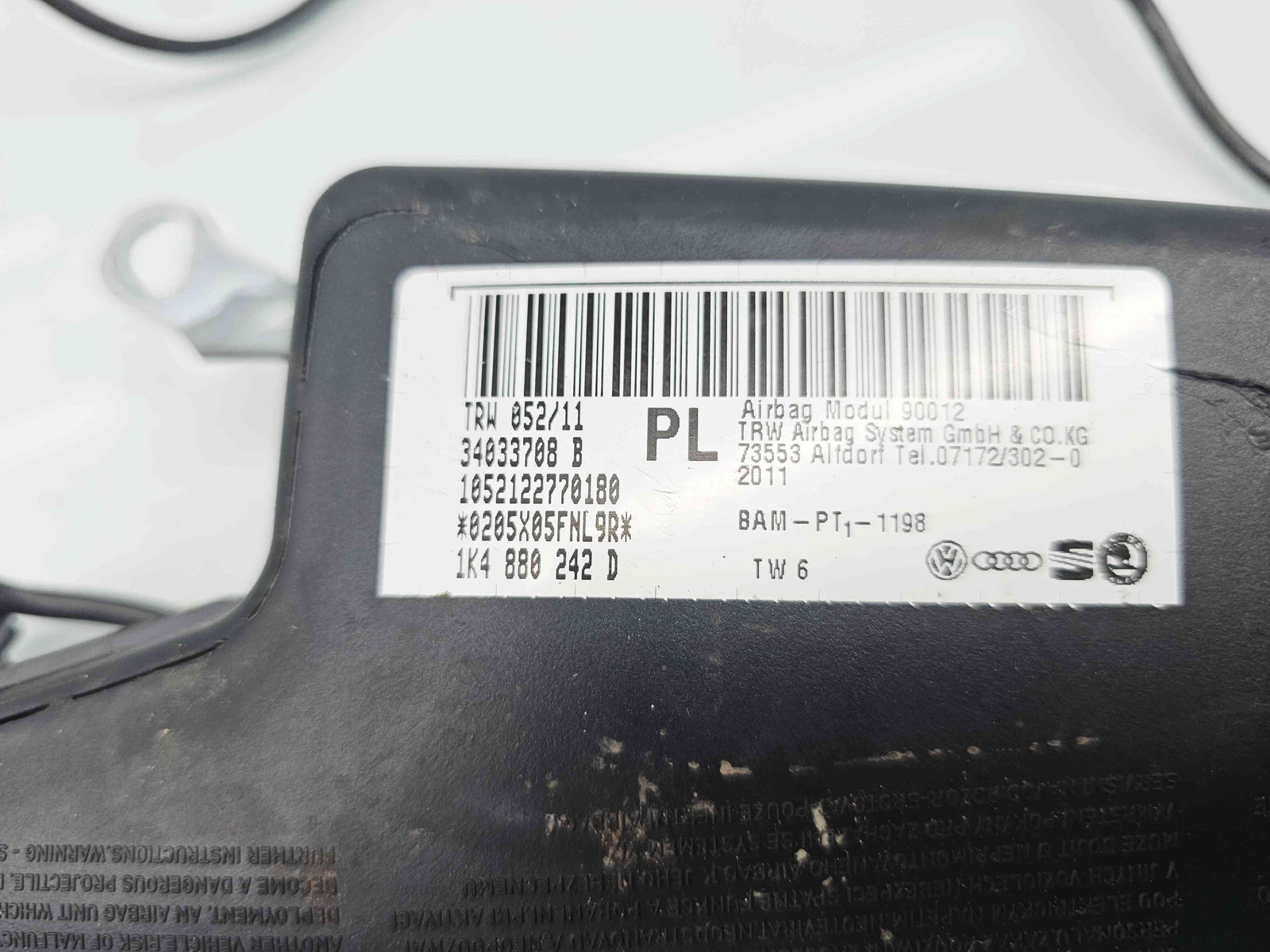 Airbag lateral dreapta Skoda Octavia 2 Combi (1Z5) [Fabr 2004-2013] Facelift 1K4880242D - imagine 5