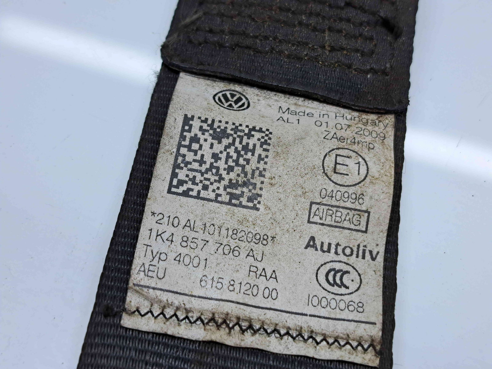 Centura dreapta fata Volkswagen Golf 6 (5K1) GTD [Fabr 2009-2013] 1K4857706AJ - imagine 4