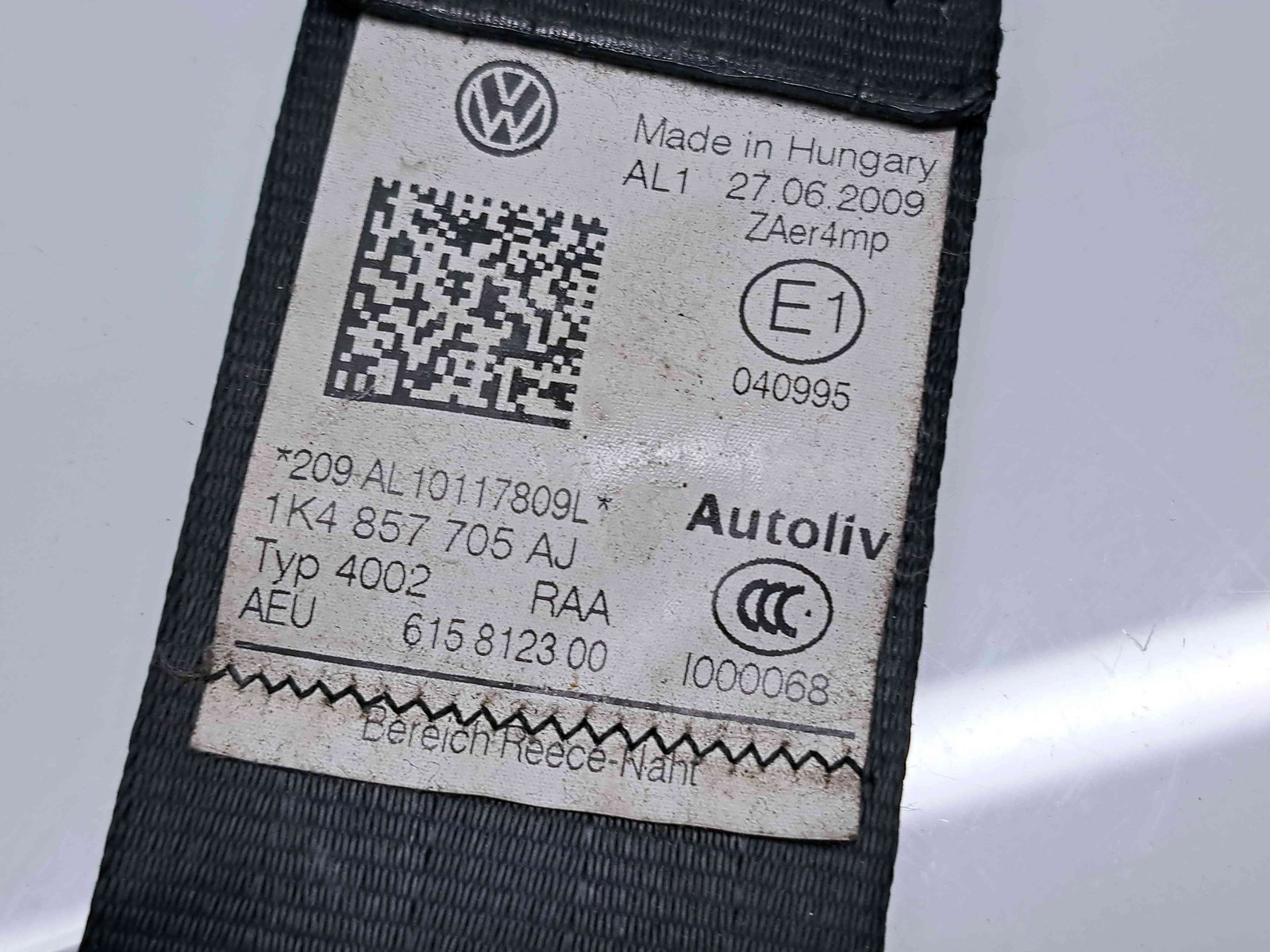 Centura stanga fata Volkswagen Golf 6 (5K1) GTD [Fabr 2009-2013] 1K4857705AJ - imagine 4