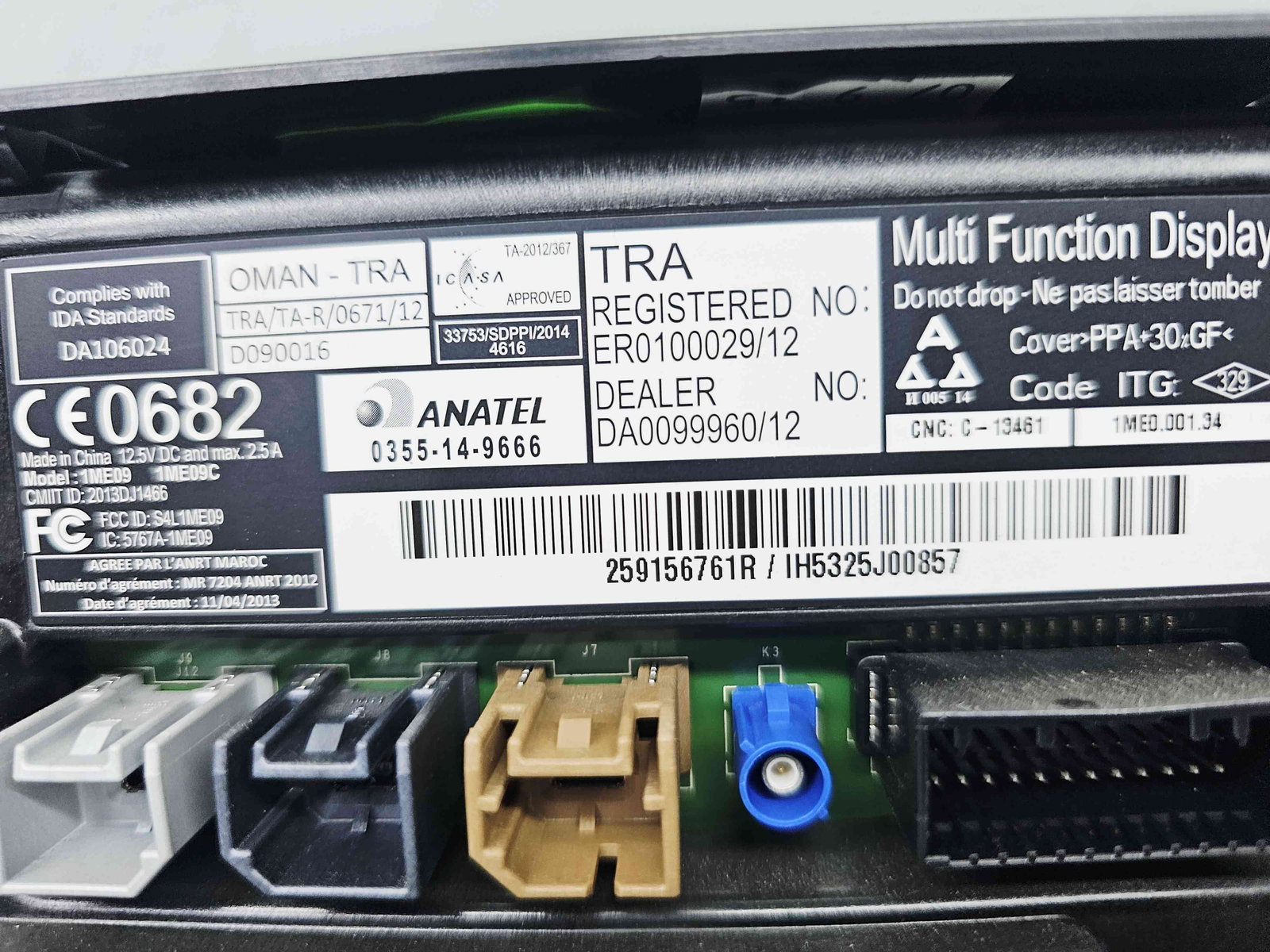 Display bord Renault Megane 3 [Fabr 2008-2015] Facelift 259156761R - imagine 5