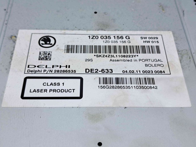  Radio CD Skoda Octavia 2 Combi (1Z5) [Fabr 2004-2013] Facelift 1Z0035156G