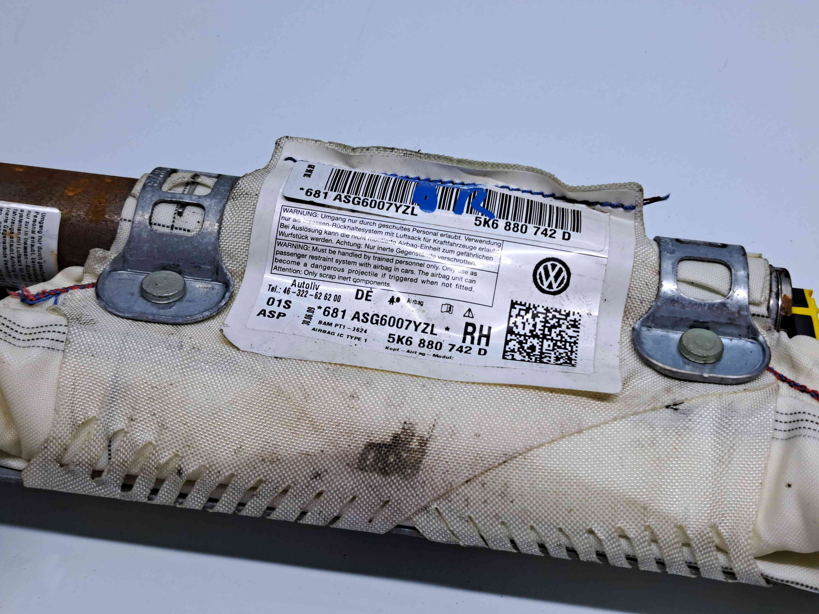 Airbag cortina dreapta Volkswagen Golf 6 (5K1) GTD [Fabr 2009-2013] 5K6880742D - imagine 3