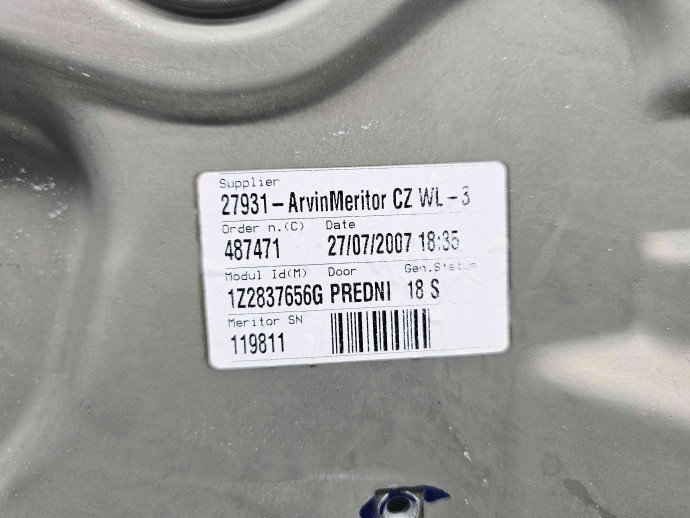 Macara electrica geam dreapta fata Skoda Octavia 2 (1Z3) [Fabr 2004-2013] 1Z2837656G